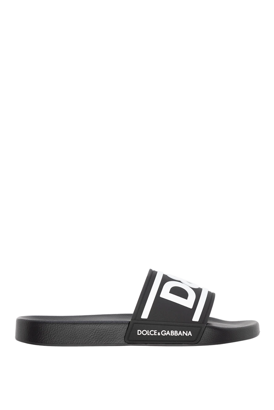 Dolce & Gabbana man men's black rubber flip-flops купить с ценами и фото 177787 - photo 1