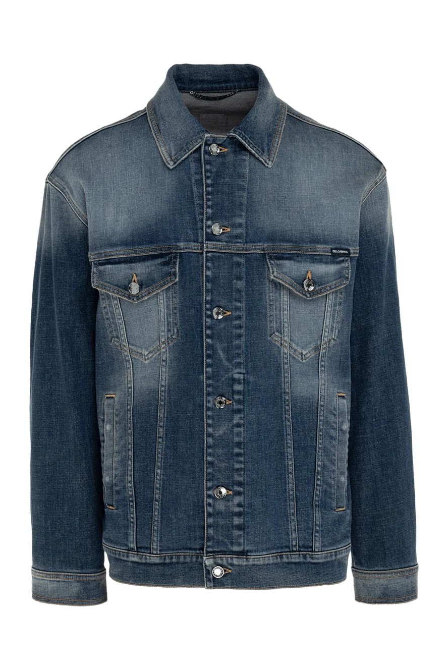 Dolce & Gabbana man blue denim jacket made of cotton and elastane for men купить с ценами и фото 177790 - photo 1