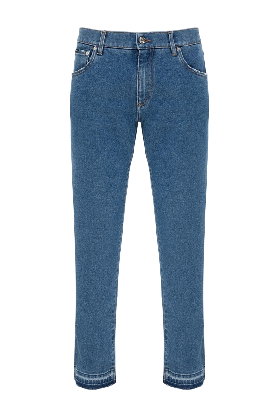 Dolce & Gabbana man blue cotton and elastane jeans for men купить с ценами и фото 177793 - photo 1