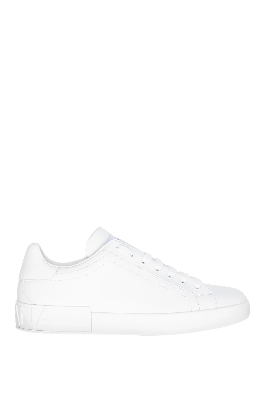 Dolce & Gabbana man men's white leather sneakers купить с ценами и фото 177795 - photo 1