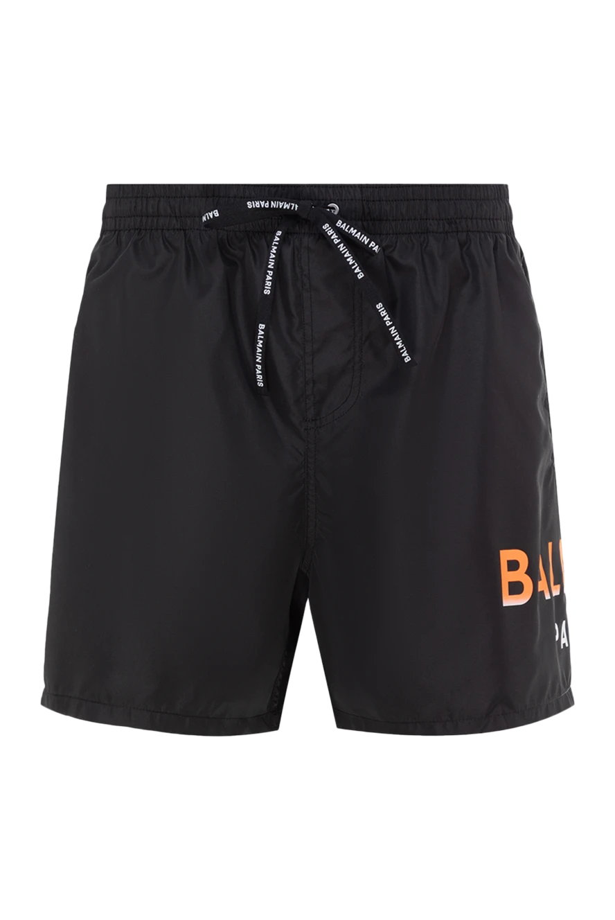 Balmain man men's black polyester beach shorts купить с ценами и фото 177845 - photo 1