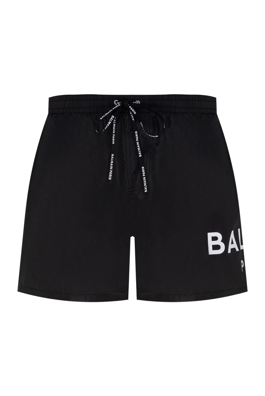 Balmain man men's black polyester shorts купить с ценами и фото 177846 - photo 1