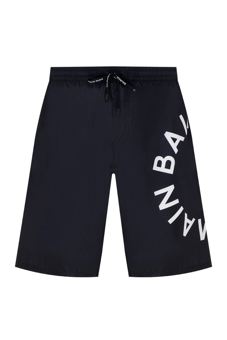 Balmain man men's black polyester shorts купить с ценами и фото 177848 - photo 1