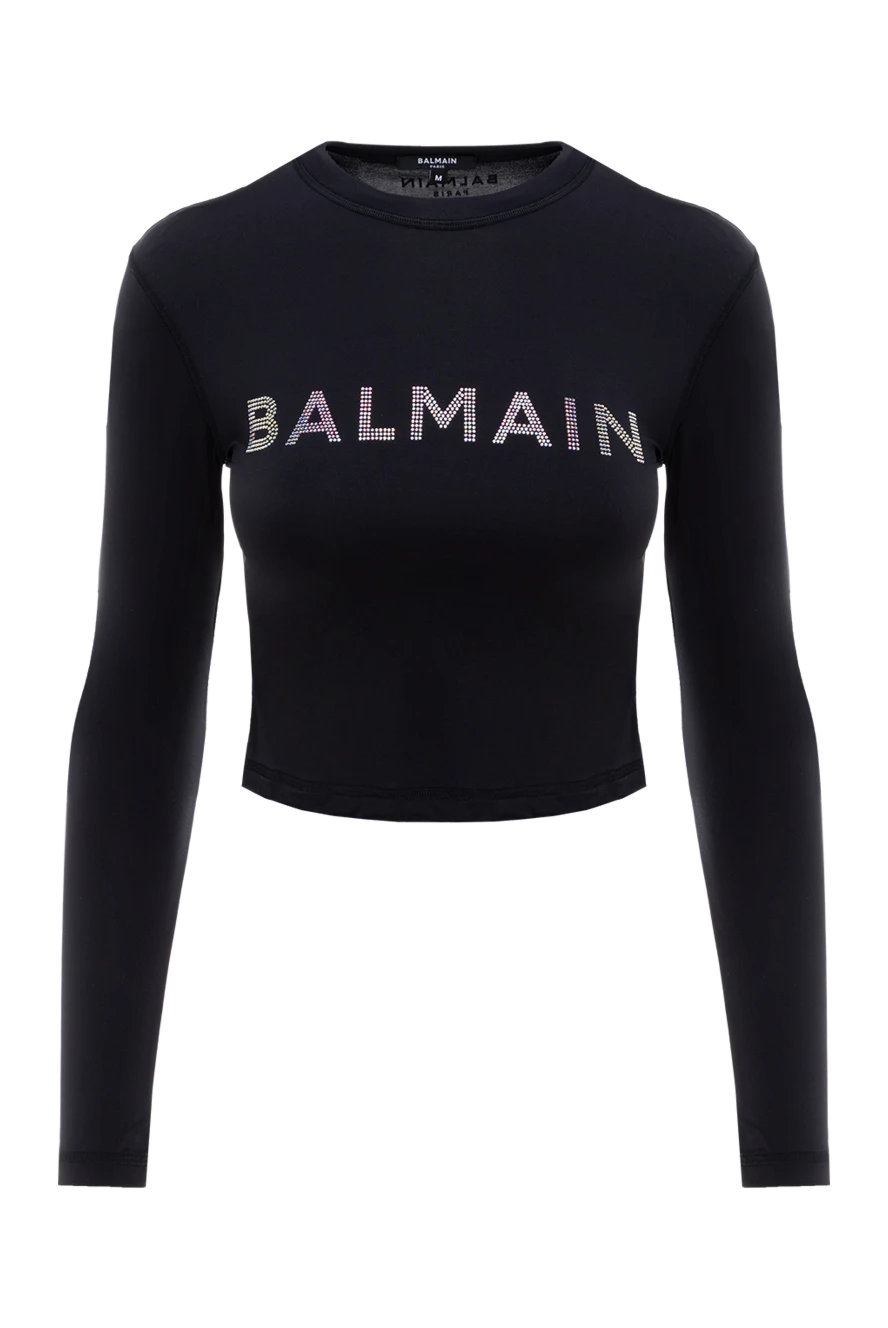 Balmain woman women's black polyamide and elastane sweatshirt купить с ценами и фото 177849 - photo 1