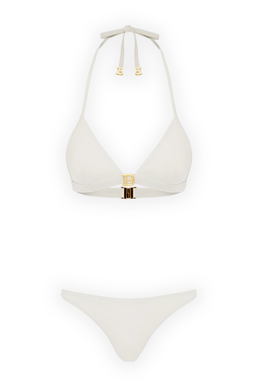 Balmain woman white two-piece swimsuit made of polyamide and elastane купить с ценами и фото 177854 - photo 1