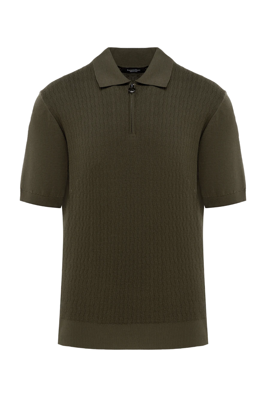 Stefano Ricci жібек пен мақтадан жасалған ерлер жасыл полосы 177898 - фото 1