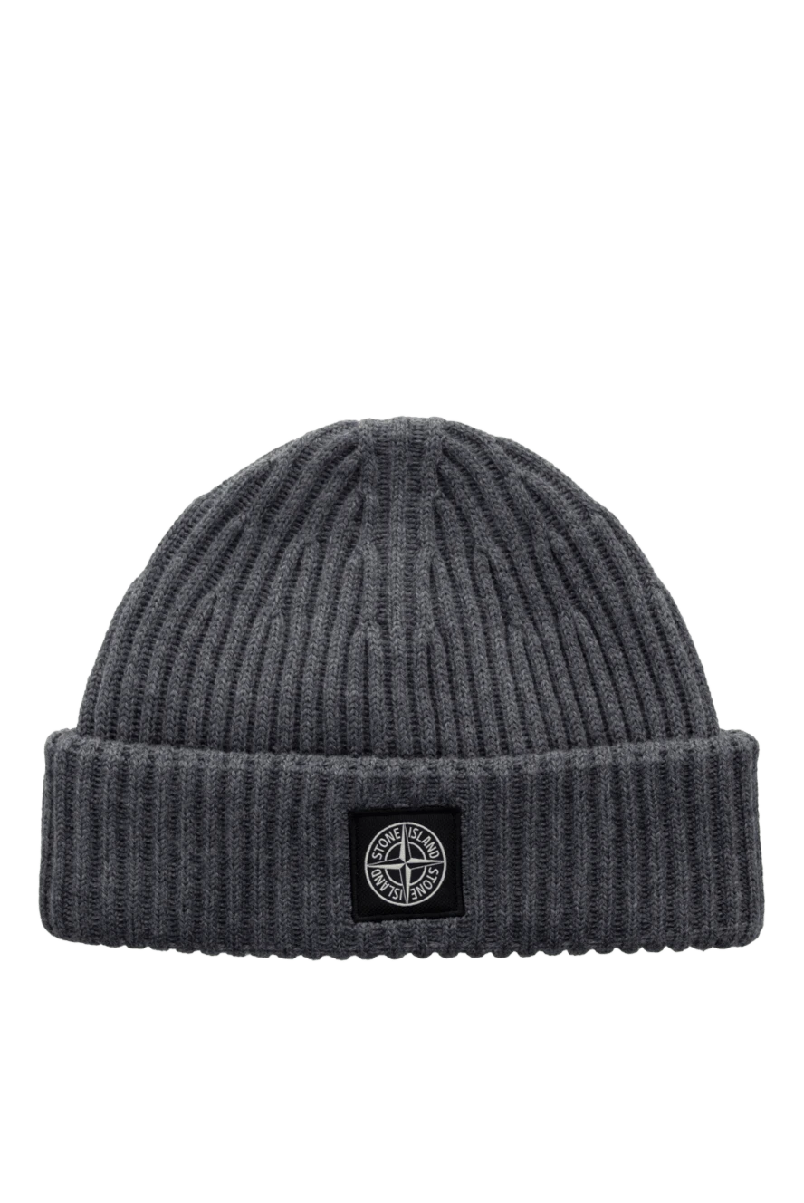 Stone Island man men's gray wool hat купить с ценами и фото 177913 - photo 1