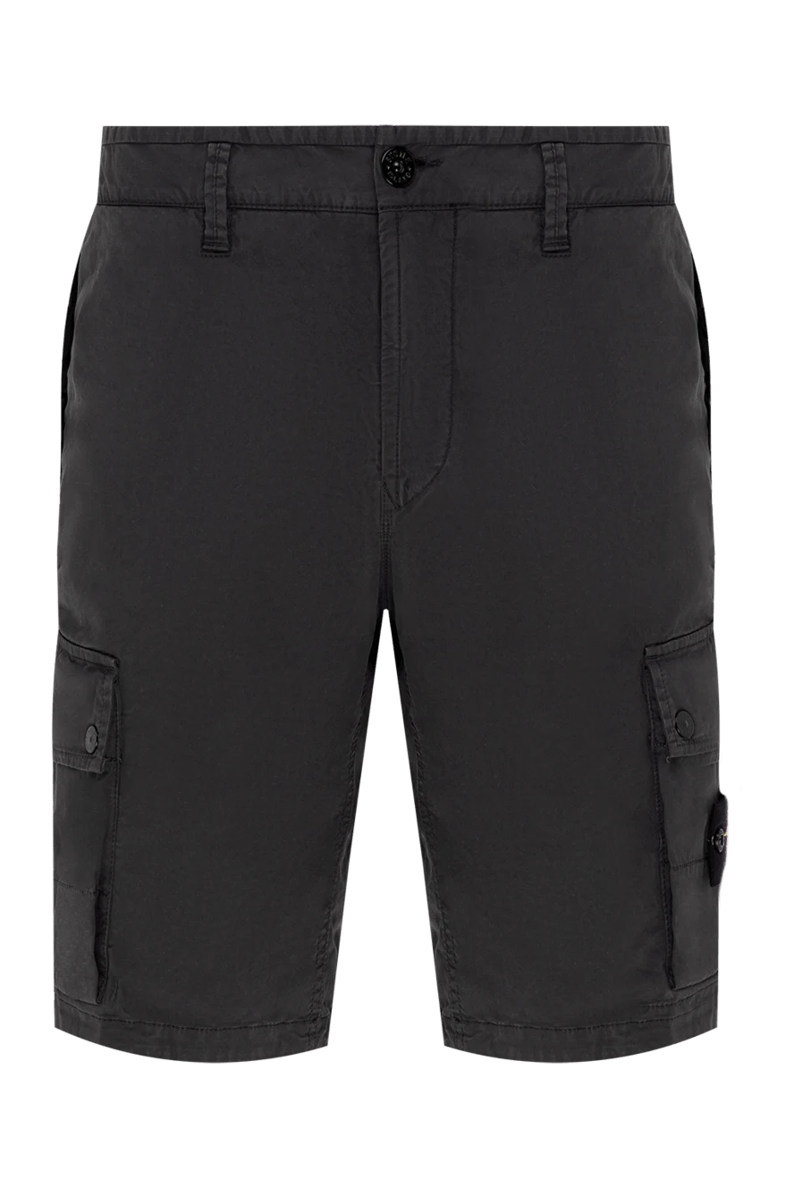 Stone Island man men's cotton and elastane shorts, gray купить с ценами и фото 177914 - photo 1