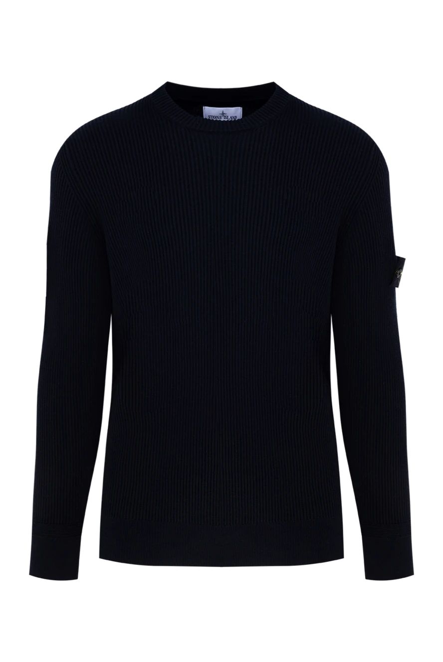 Stone Island man men's blue long sleeve wool jumper купить с ценами и фото 177918 - photo 1