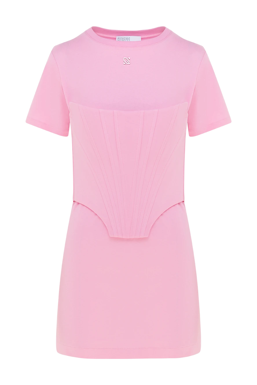 Giuseppe Di Morabito woman women's pink cotton dress купить с ценами и фото 177934 - photo 1