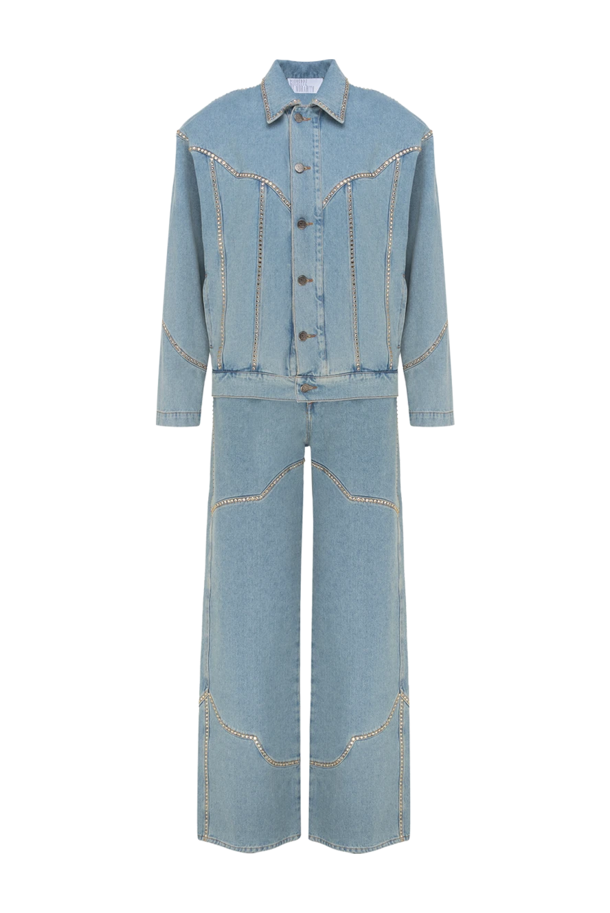 Giuseppe Di Morabito woman women's cotton denim suit blue купить с ценами и фото 177941 - photo 1