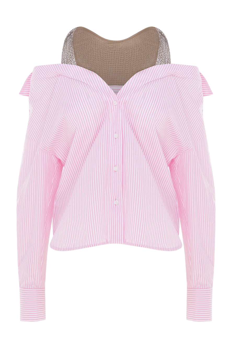 Giuseppe Di Morabito woman women's pink cotton blouse купить с ценами и фото 177945 - photo 1