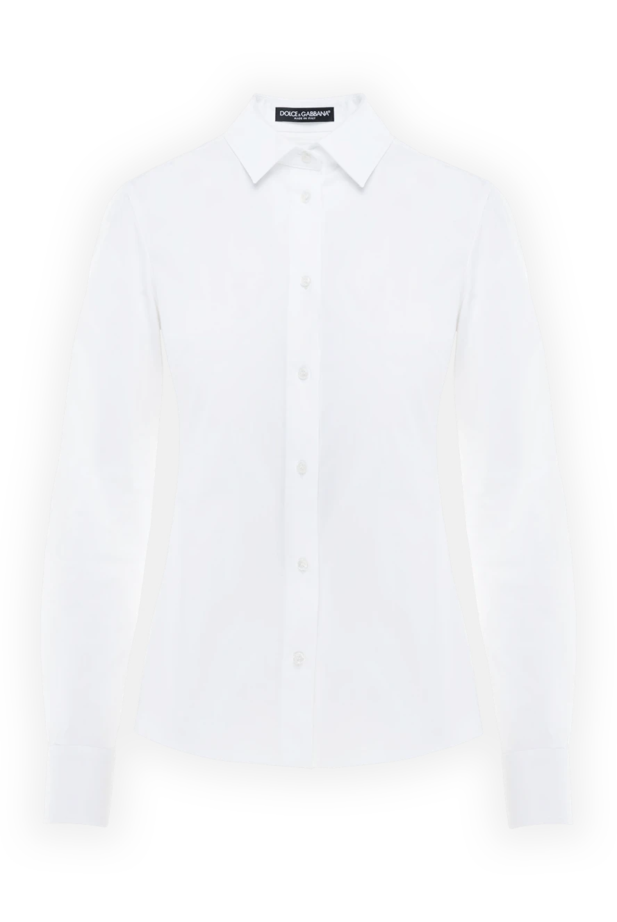 Dolce & Gabbana woman women's white cotton and elastane blouse купить с ценами и фото 177954 - photo 1