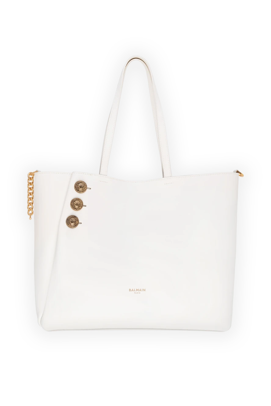 Balmain woman white genuine leather women's bag купить с ценами и фото 177969 - photo 1