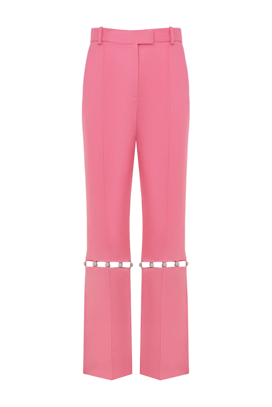 Giuseppe Di Morabito woman cotton and linen trousers for women pink купить с ценами и фото 177974 - photo 1