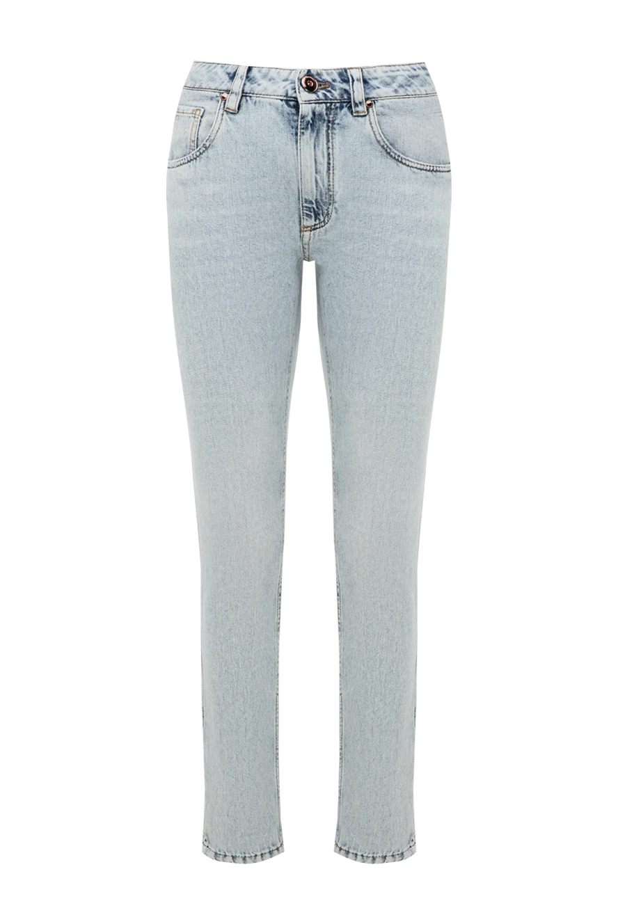 Brunello Cucinelli джинсы из хлопкового денима светло-голубого цвета с эффектом варки
178030 - фото 1