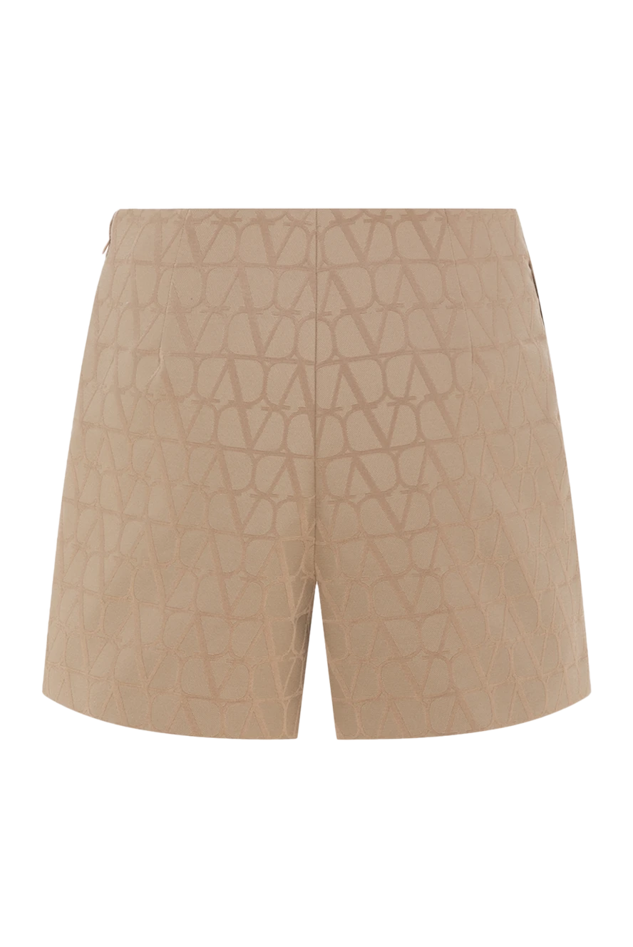 Valentino woman women's beige cotton and polyester shorts купить с ценами и фото 178041 - photo 1