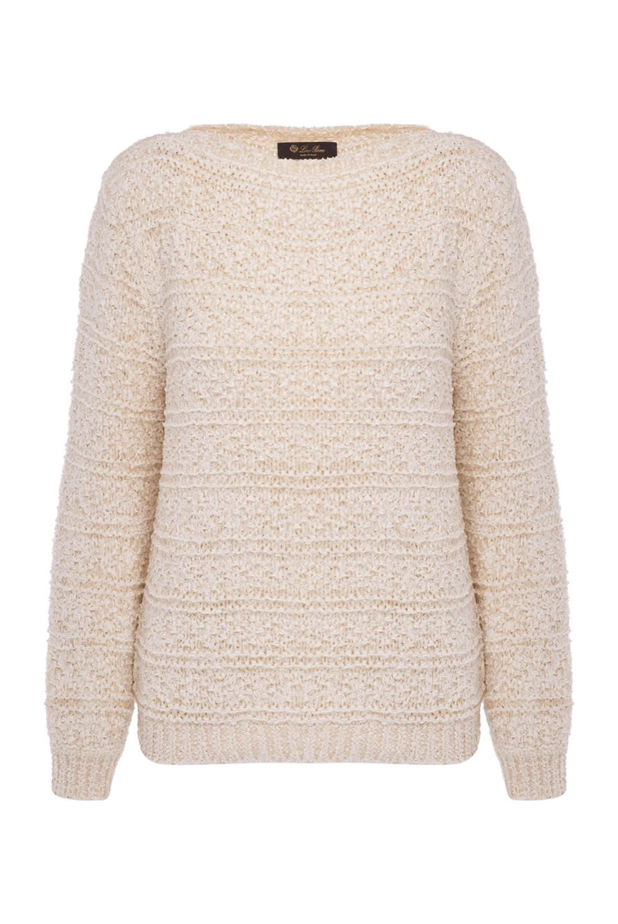 Loro Piana woman silk and cotton jumper for women, beige купить с ценами и фото 178061 - photo 1