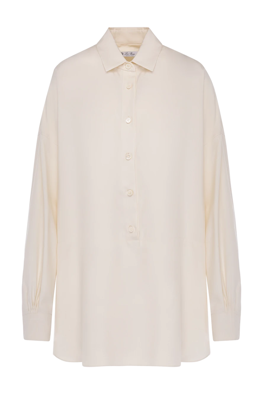 Loro Piana woman women's white silk blouse купить с ценами и фото 178067 - photo 1