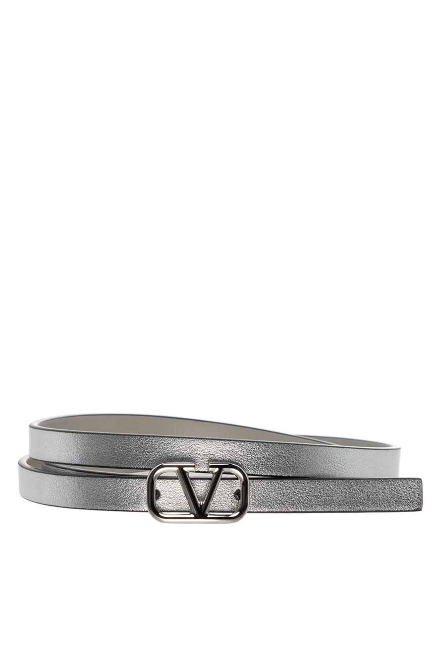 Valentino woman genuine leather belt for women, gray купить с ценами и фото 178096 - photo 1