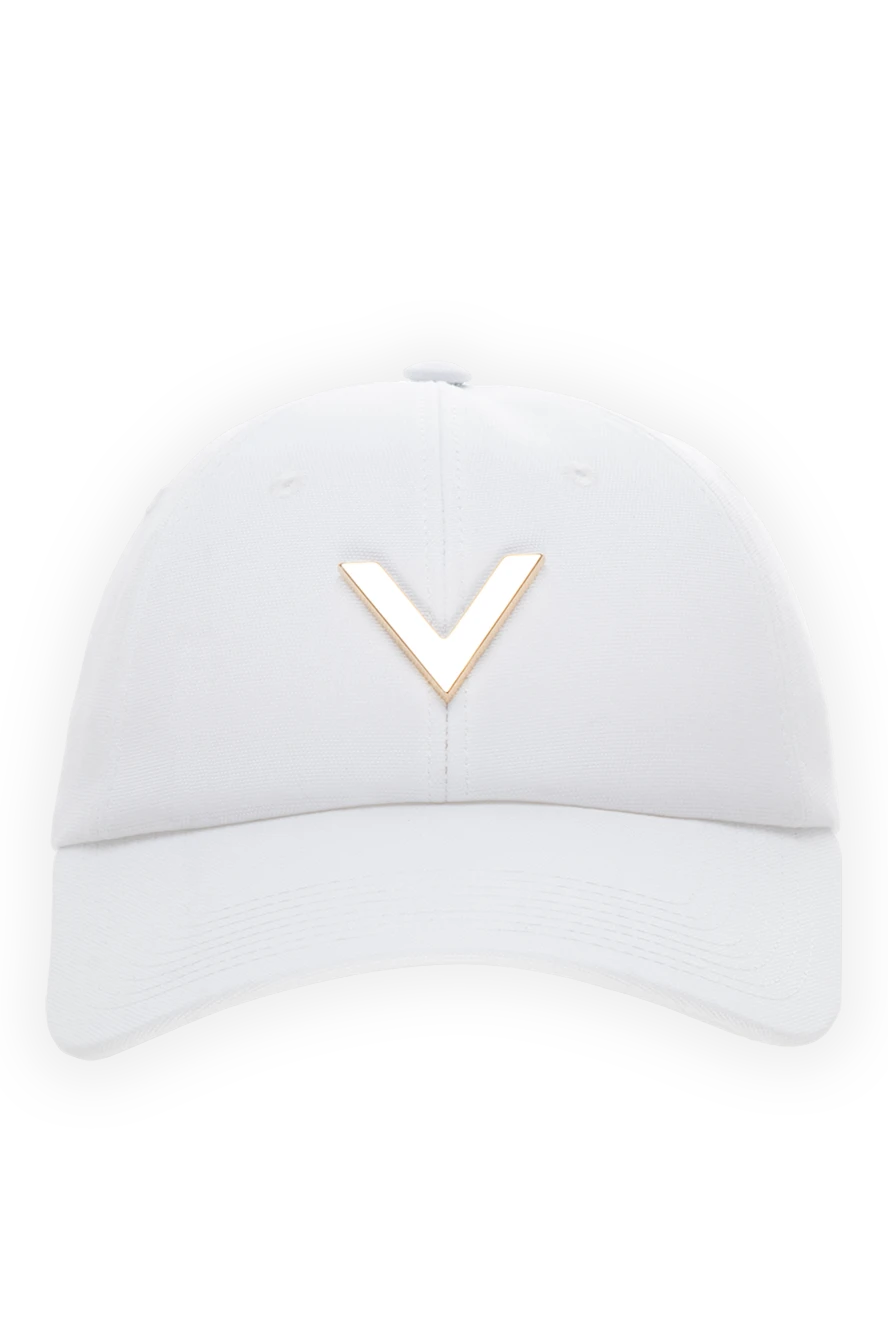 Valentino woman women's white cotton and elastane cap купить с ценами и фото 178098 - photo 1