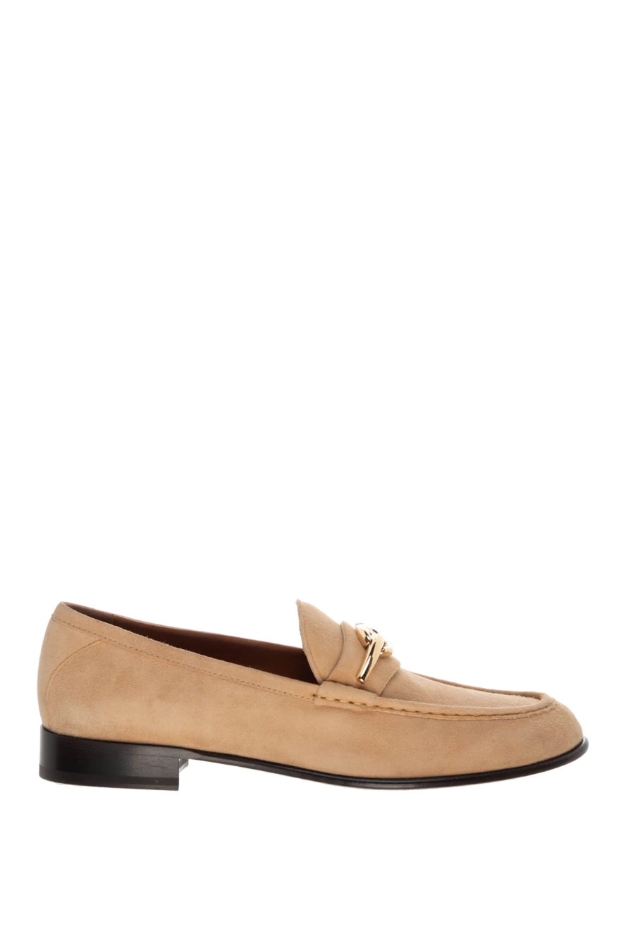 Valentino woman women's beige suede moccasins купить с ценами и фото 178105 - photo 1