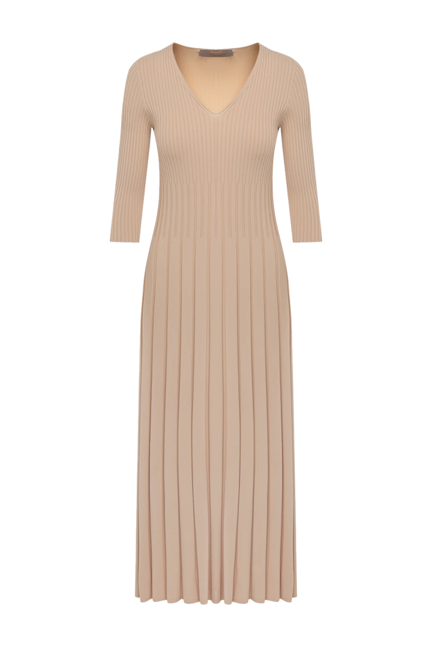 D.Exterior woman women's beige knitted dress made of viscose and polyamide купить с ценами и фото 178126 - photo 1