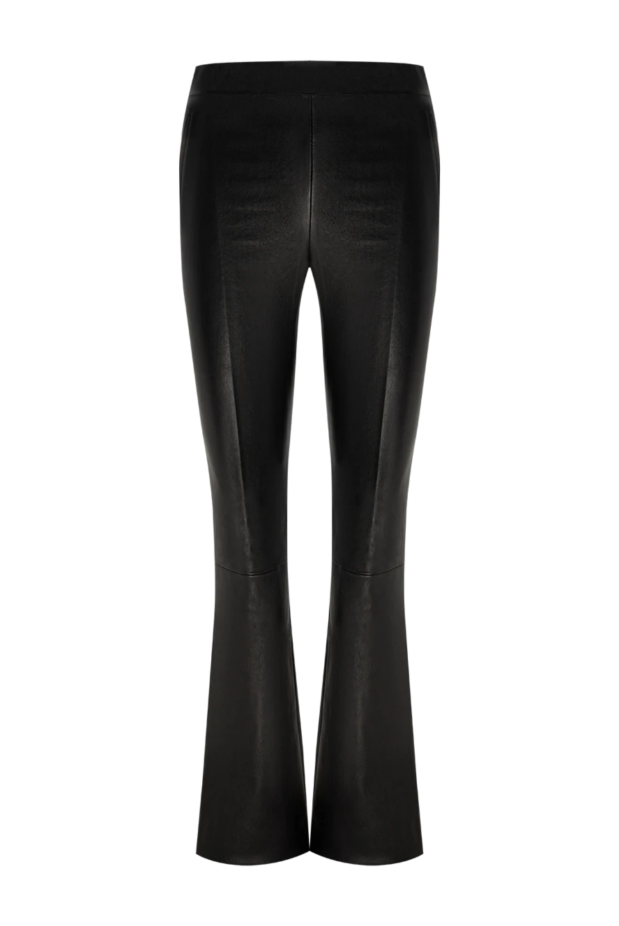 Max&Moi woman women's black genuine leather trousers купить с ценами и фото 178154 - photo 1