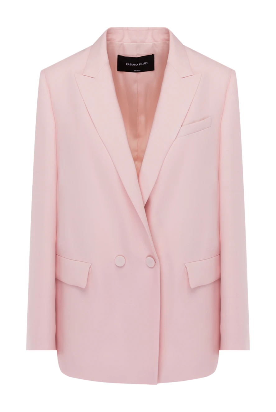 Fabiana Filippi woman women's pink wool and silk jacket купить с ценами и фото 178159 - photo 1