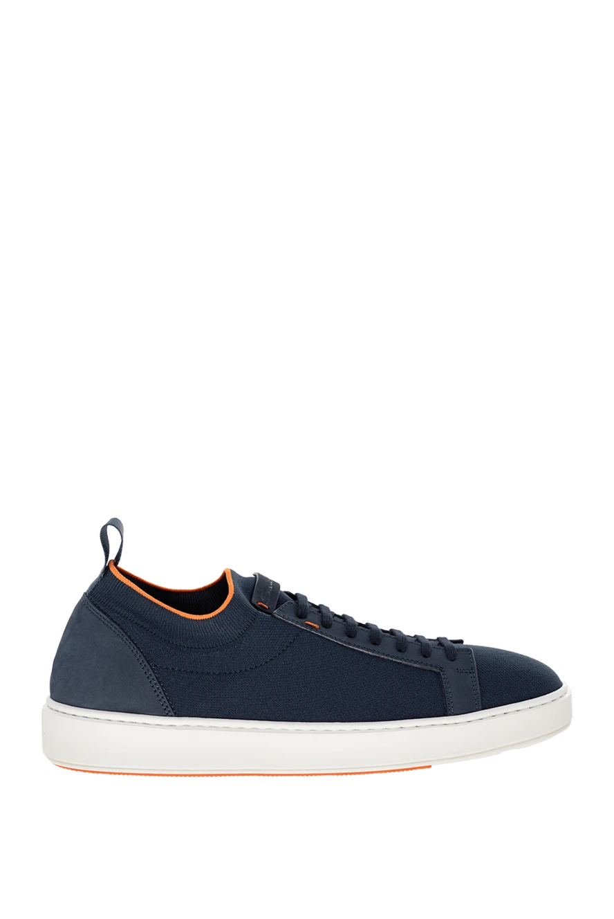 Santoni man polyester sneakers for men blue купить с ценами и фото 178209 - photo 1