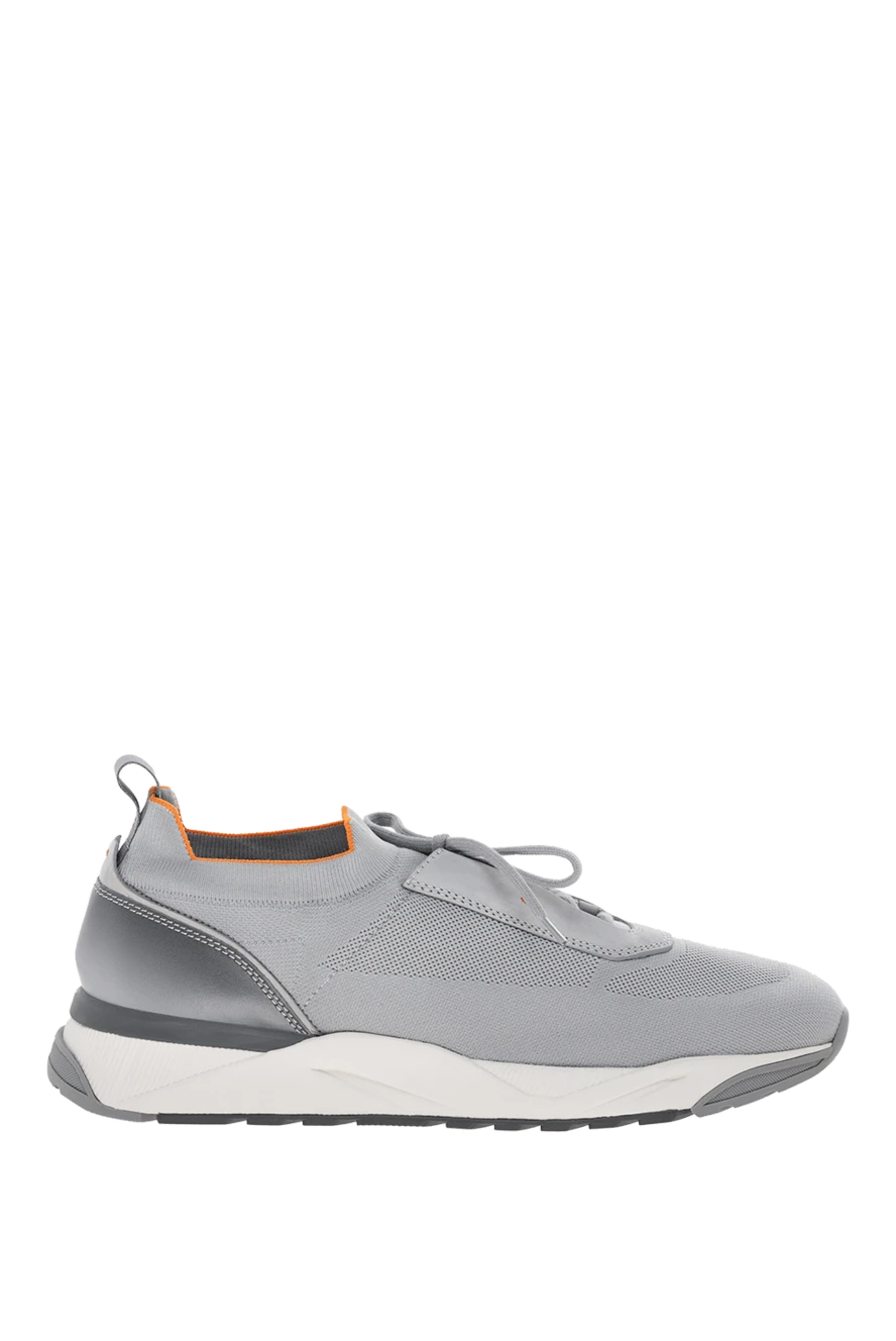 Santoni man gray polyester sneakers for men купить с ценами и фото 178214 - photo 1