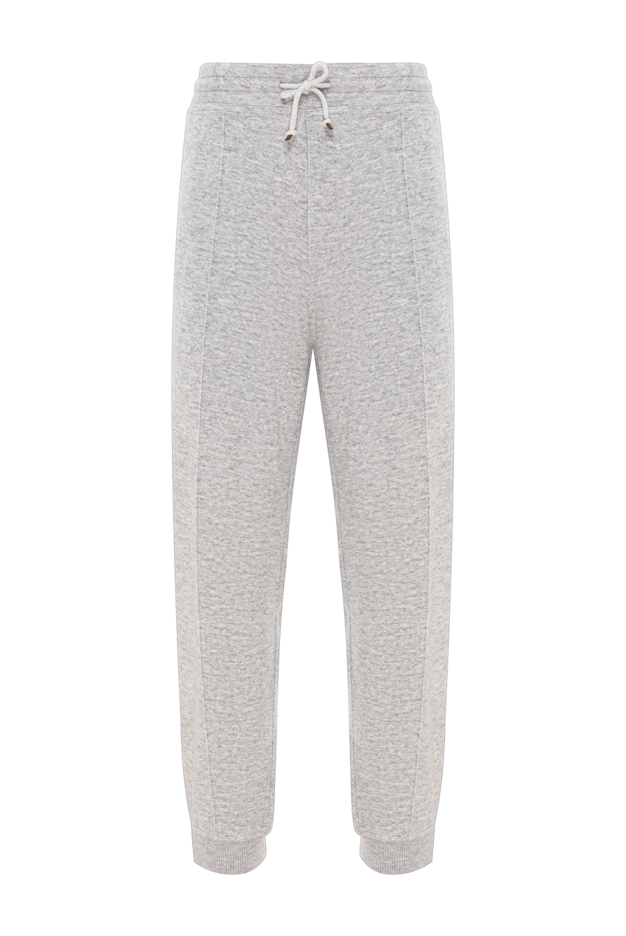 Brunello Cucinelli джоггеры премиум из кашемира и хлопка с эластичным поясом 178242 - фото 1