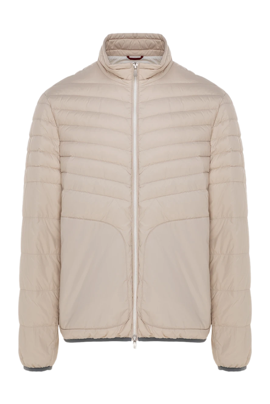 Brunello Cucinelli куртка из нейлона мужская бежевая 178252 - фото 1
