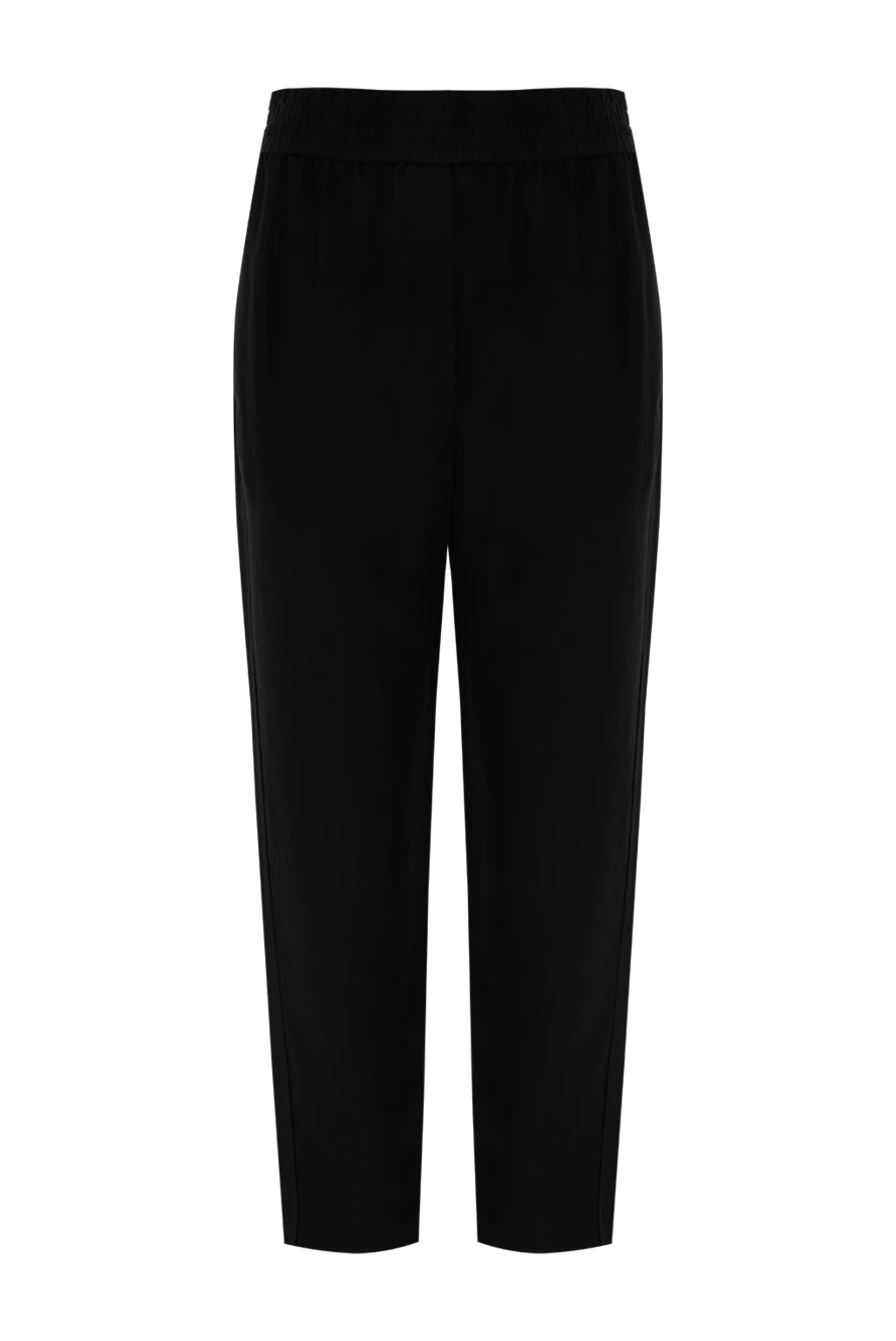 Brunello Cucinelli брюки из вискозы и льна женские черные 178277 - фото 1