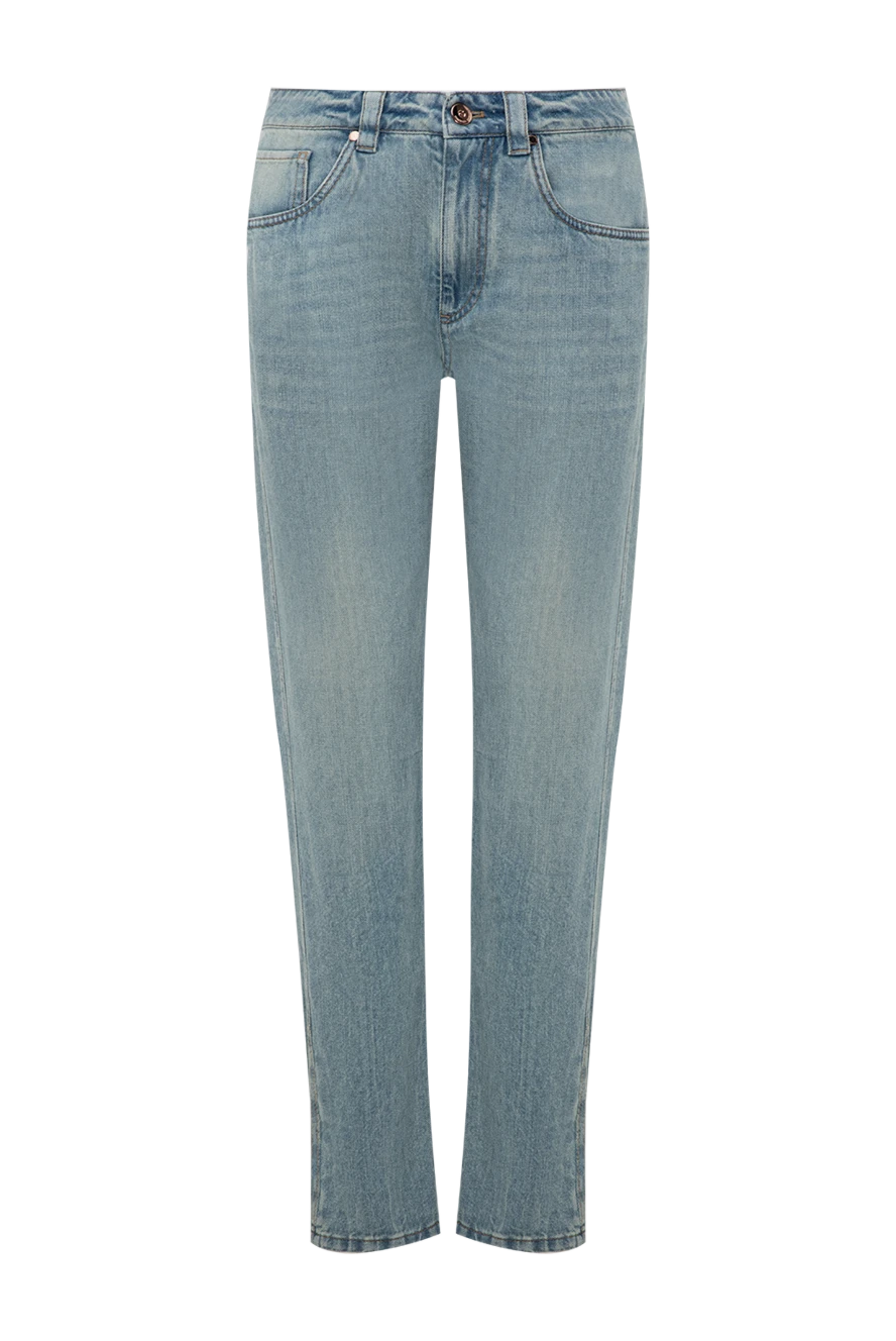 Brunello Cucinelli джинсы с естественным выцветанием и контрастной строчкой
178304 - фото 1