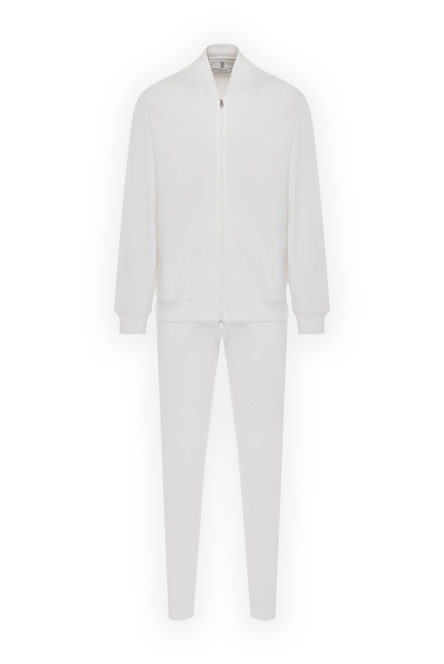 Brunello Cucinelli костюм прогулочный из хлопка и полиамида мужской белый 178346 - фото 1