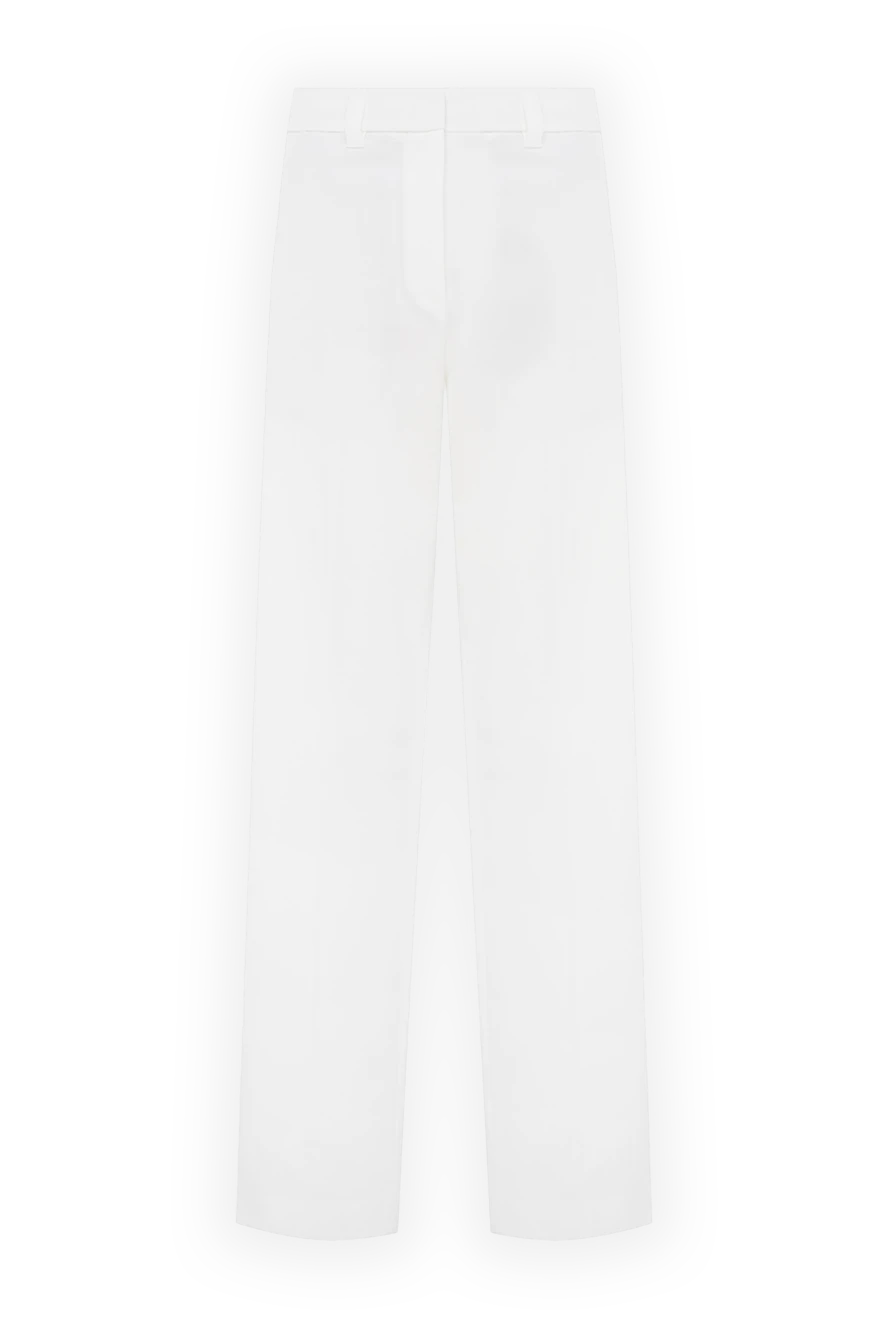 Brunello Cucinelli брюки из хлопка женские белые 178349 - фото 1