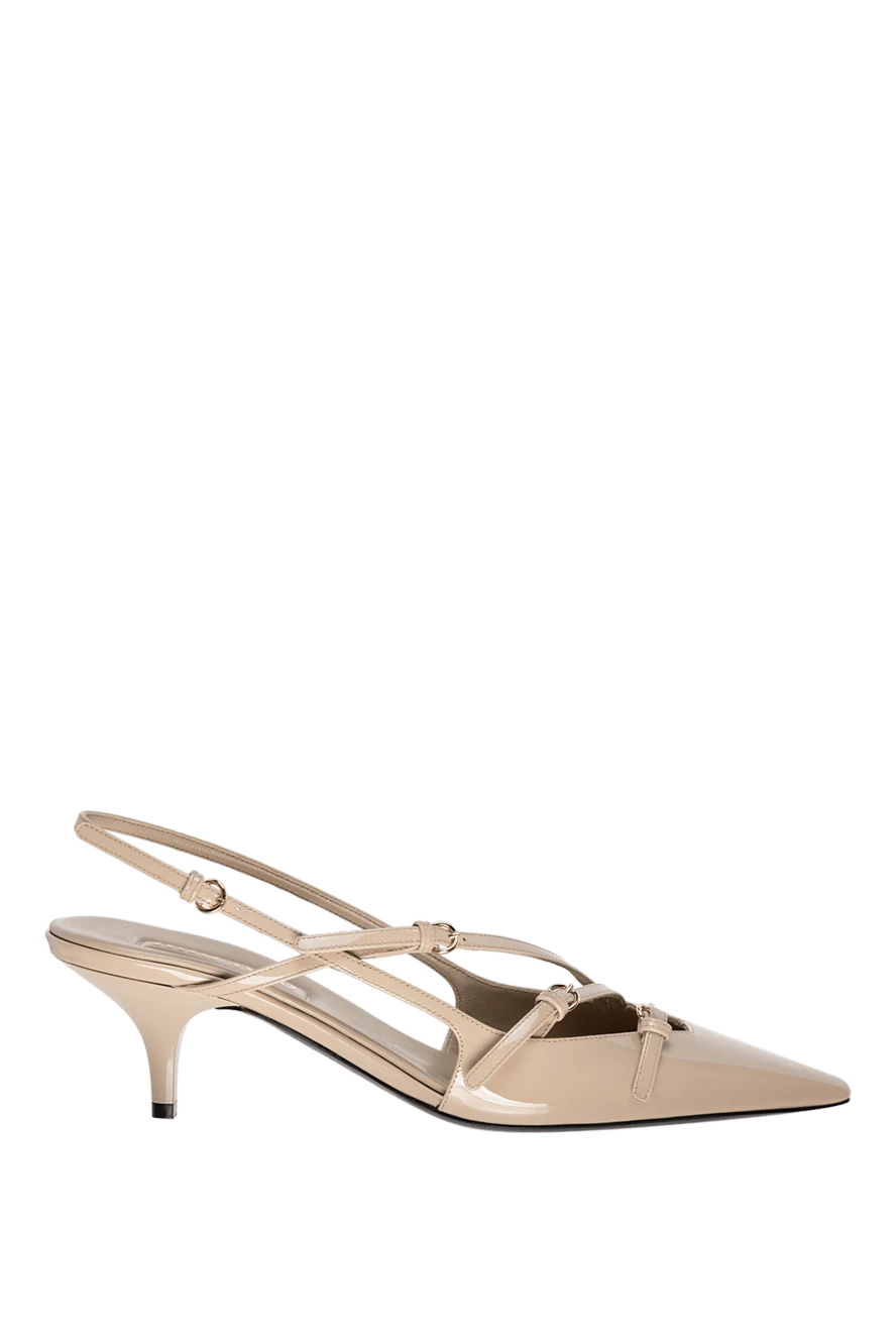 Miu Miu woman women's beige high-heeled shoes made of genuine leather купить с ценами и фото 178355 - photo 1