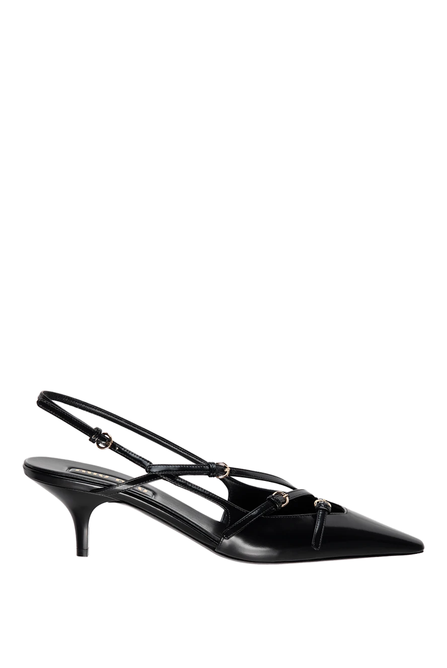 Miu Miu woman women's black heeled shoes made of genuine leather купить с ценами и фото 178356 - photo 1