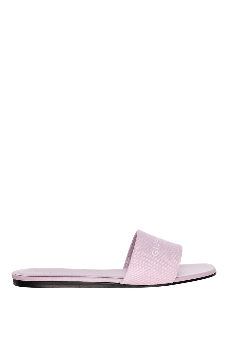 Givenchy woman women's cotton and leather flip-flops pink купить с ценами и фото 178359 - photo 1