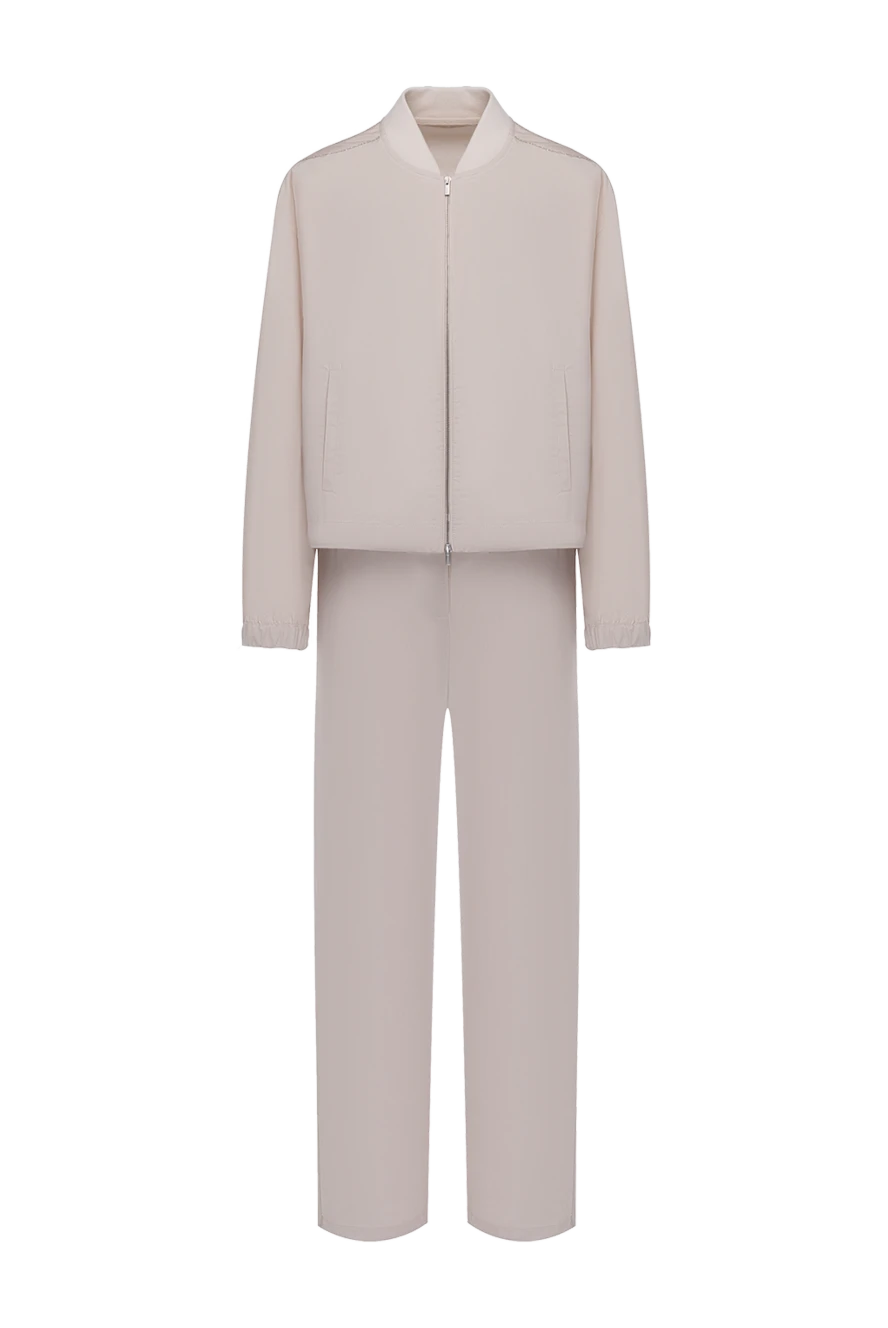 Peserico женский бежевый костюм для прогулок с воротником стойкой 178369 - фото 1