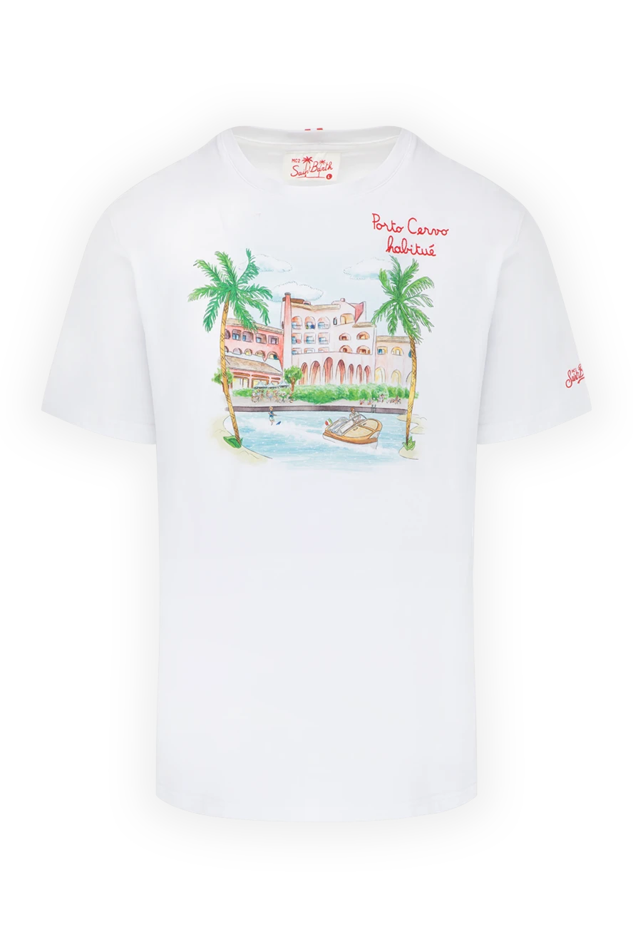 MC2 Saint Barth man white cotton t-shirt for men купить с ценами и фото 178415 - photo 1