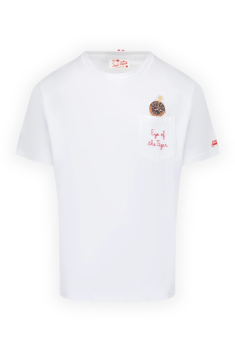 MC2 Saint Barth man white cotton t-shirt for men купить с ценами и фото 178425 - photo 1