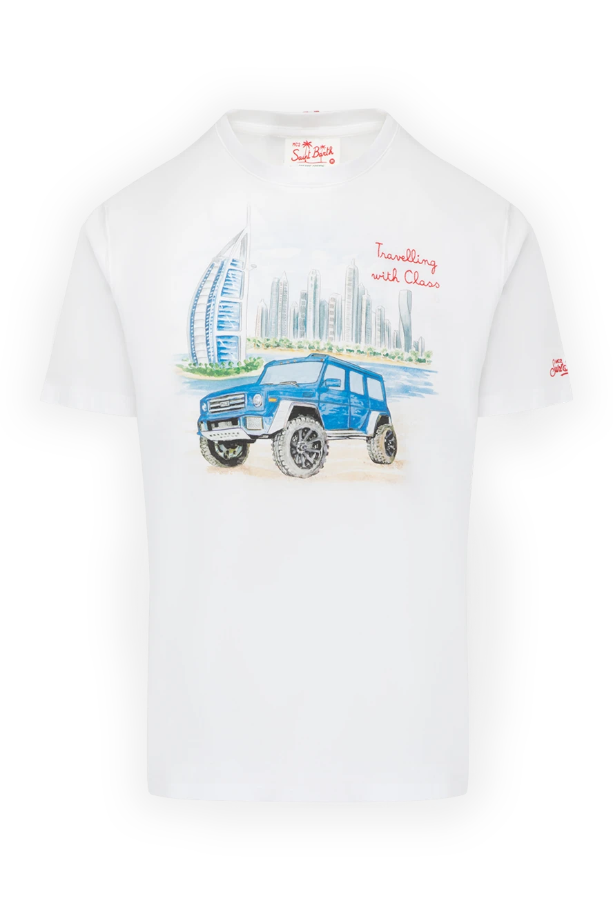 MC2 Saint Barth man white cotton t-shirt for men купить с ценами и фото 178427 - photo 1