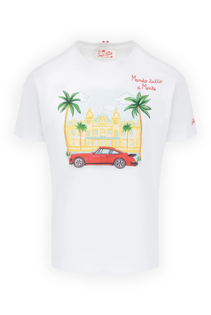 MC2 Saint Barth man white cotton t-shirt for men купить с ценами и фото 178430 - photo 1