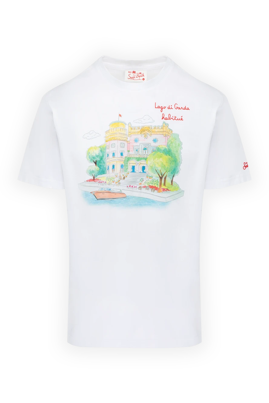 MC2 Saint Barth man white cotton t-shirt for men купить с ценами и фото 178433 - photo 1