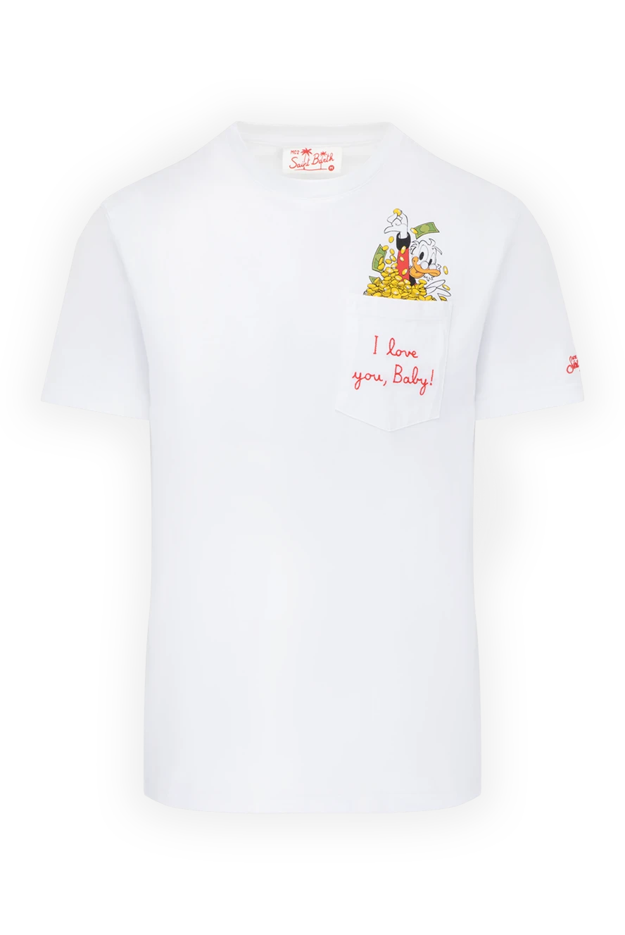 MC2 Saint Barth man white cotton t-shirt for men купить с ценами и фото 178437 - photo 1