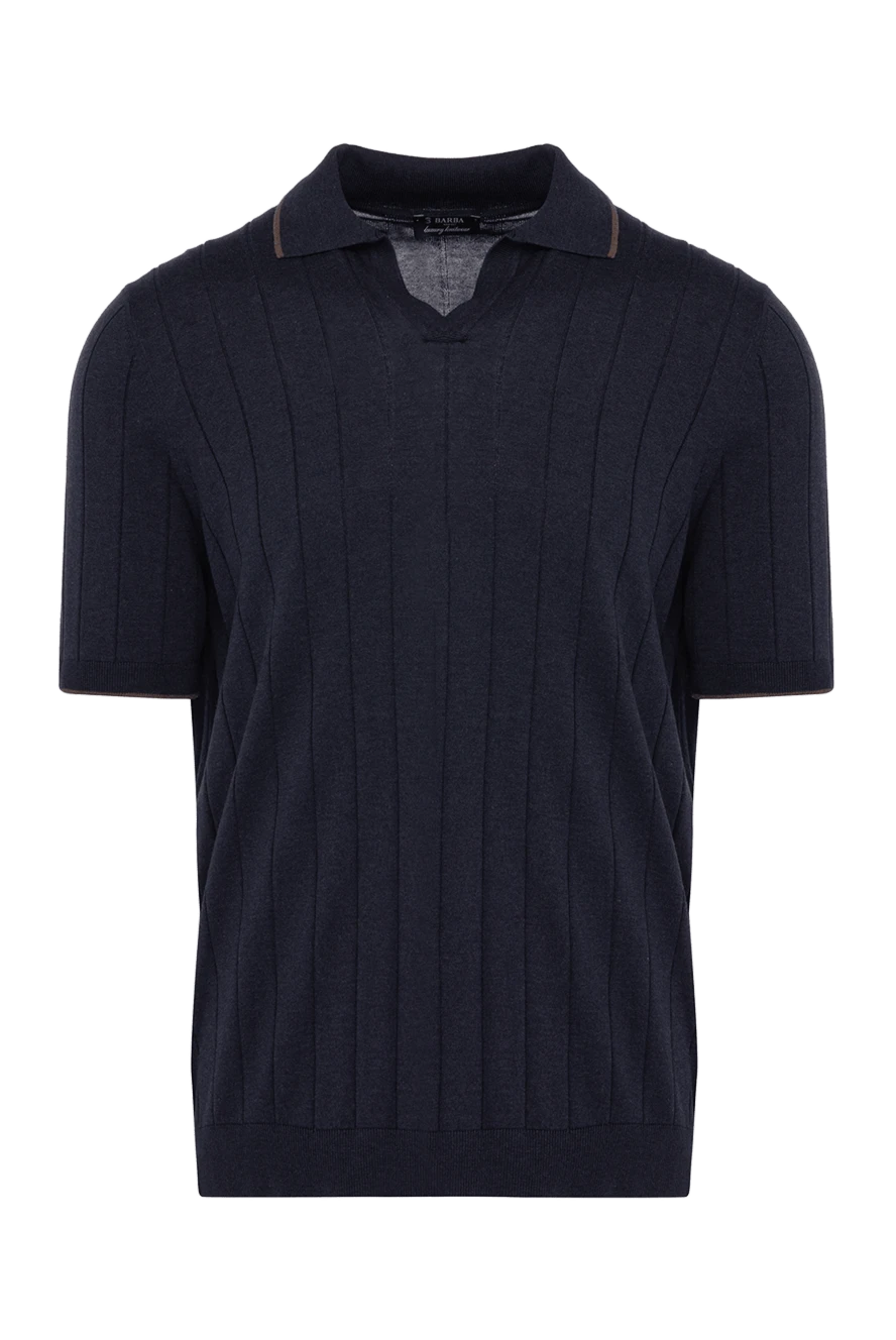 Barba Napoli man men's blue silk polo купить с ценами и фото 178453 - photo 1