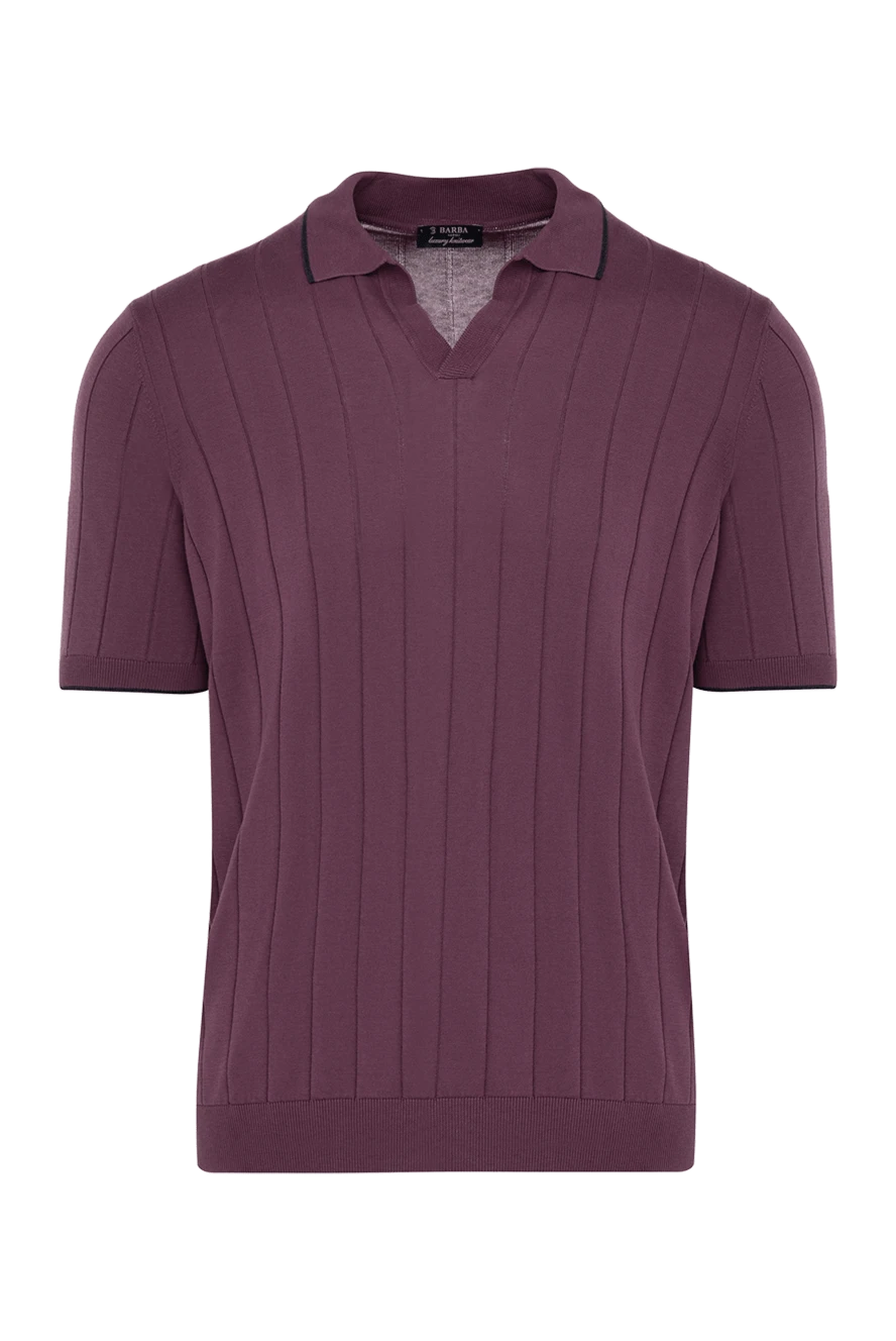 Barba Napoli man men's silk polo, burgundy купить с ценами и фото 178456 - photo 1