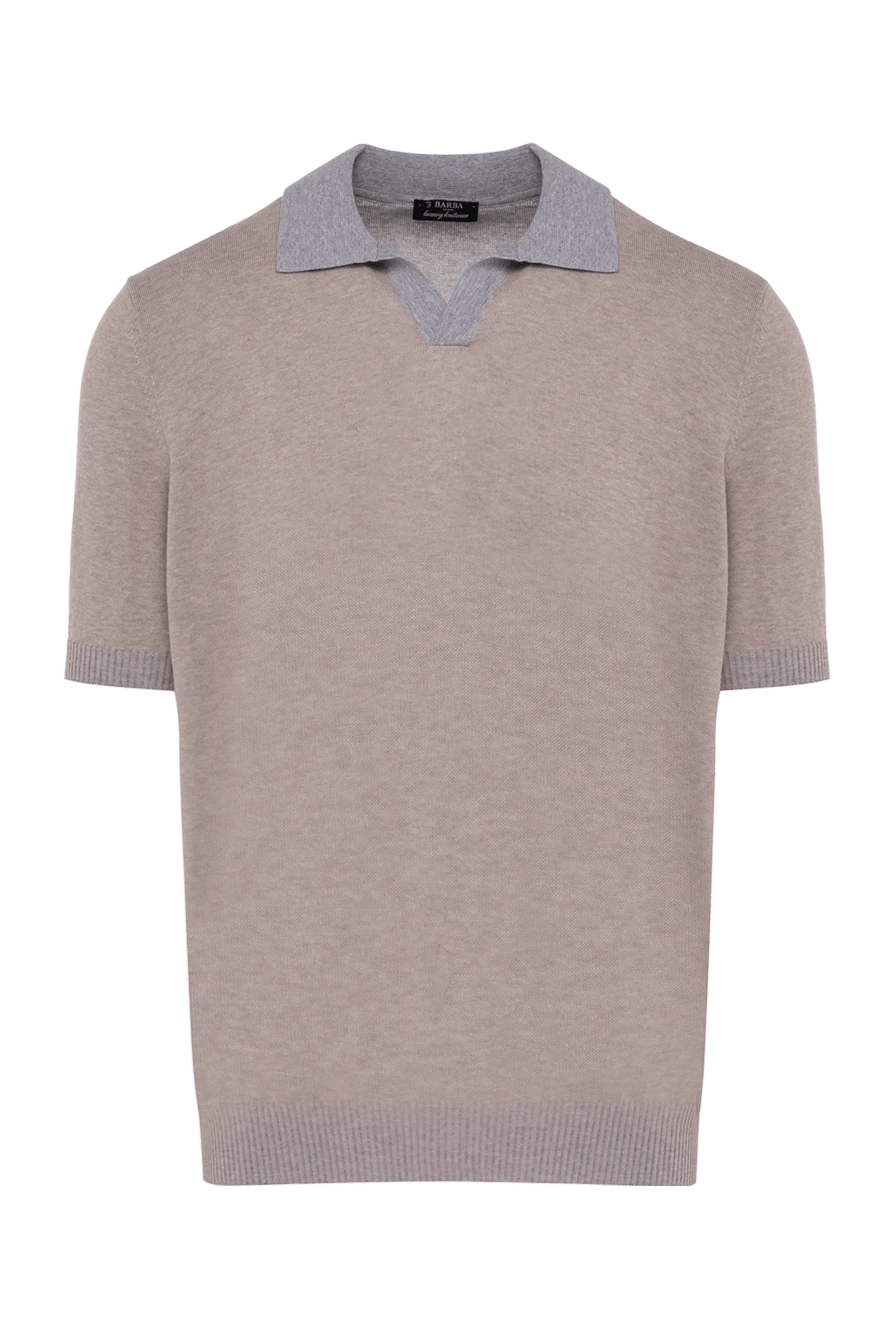 Barba Napoli man men's beige linen polo купить с ценами и фото 178459 - photo 1